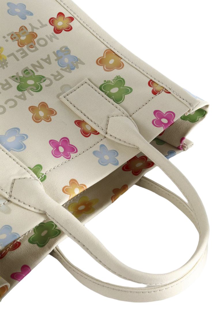 Marc Jacobs Medium Tote Wild Daisy Canvas Standard Supply Bag WhiteMulticolor