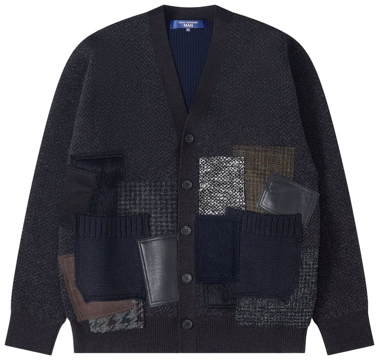 Junya Watanabe Mixed Patchwork Cardigan BrownNavy