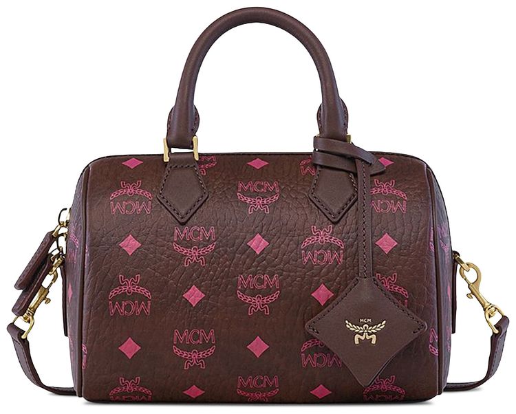 MCM Ella Vi Boston Hybrid Small Bag Cinnamon