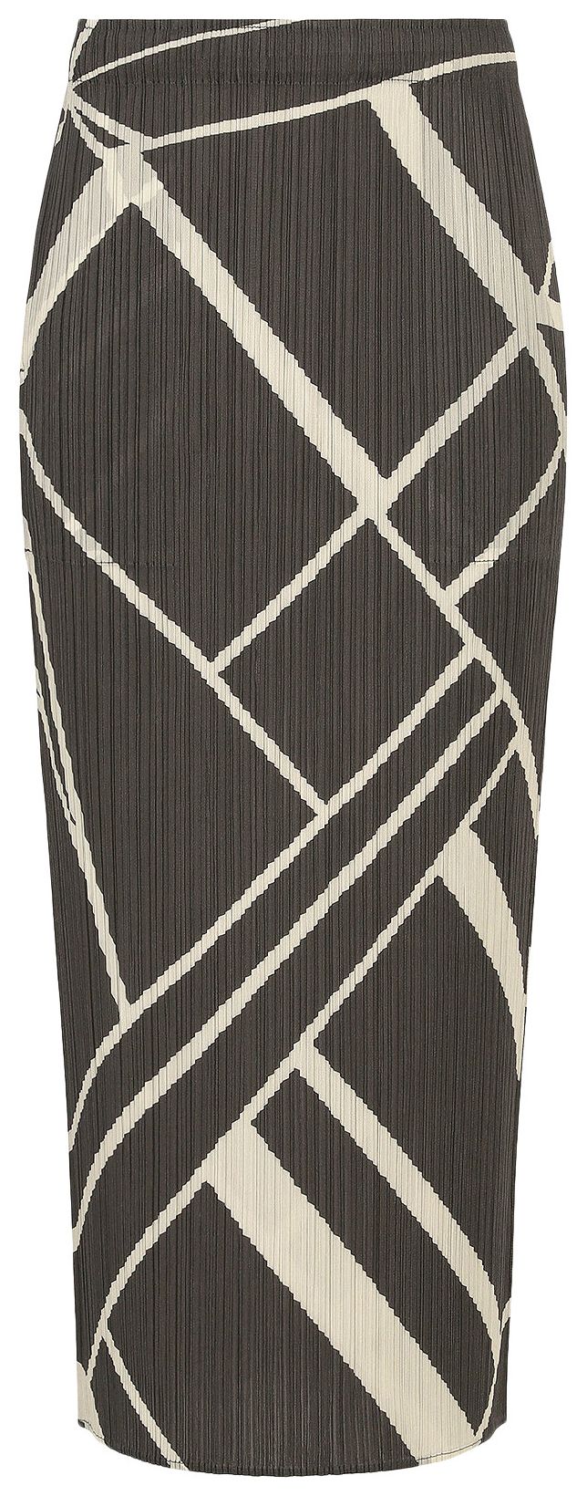 Pleats Please Issey Miyake Fold Line Skirt Charcoal
