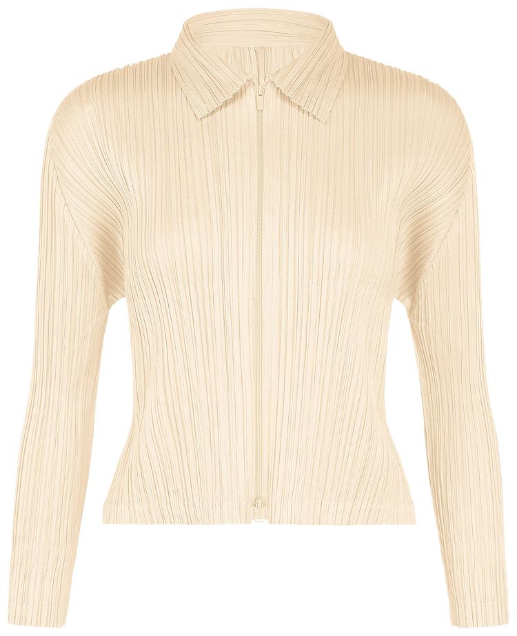 Pleats Please Issey Miyake Monthly Colors August Coat Off White