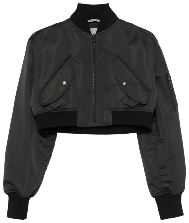 Balenciaga Cropped Bomber Black