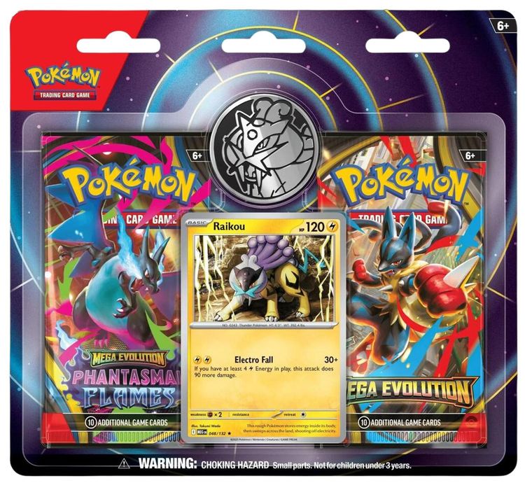 Pokemon Mega Evolution 2 Pack Blister Raikou