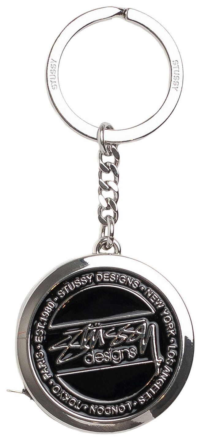 Stussy Measuring Tape Keychain Black