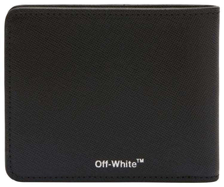 Off White Binder Diag Stripe Leather Wallet Black