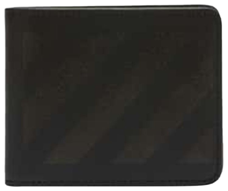 Off White Binder Diag Stripe Leather Wallet Black