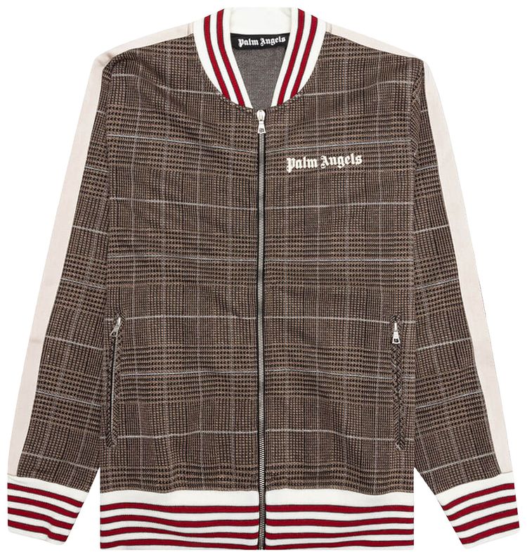 Palm Angels Bomber Track Jacket BrownOff White
