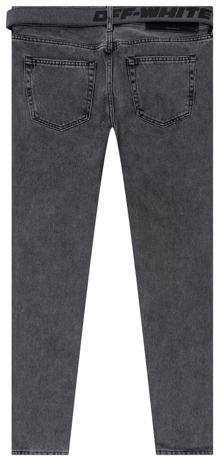 Off White Straight Leg Jeans Grey