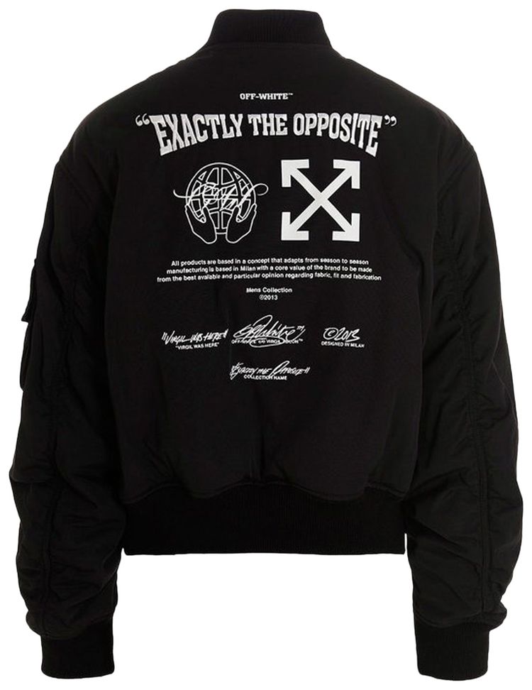Off White Exact Opp Over Bomber BlackWhite