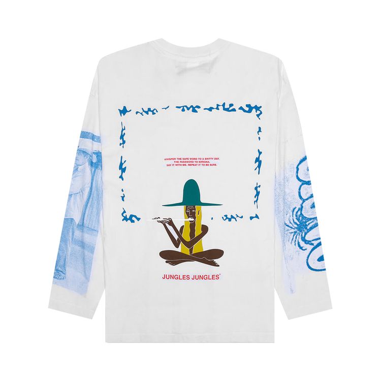 Jungles Password To Nirvana Long Sleeve Tee White