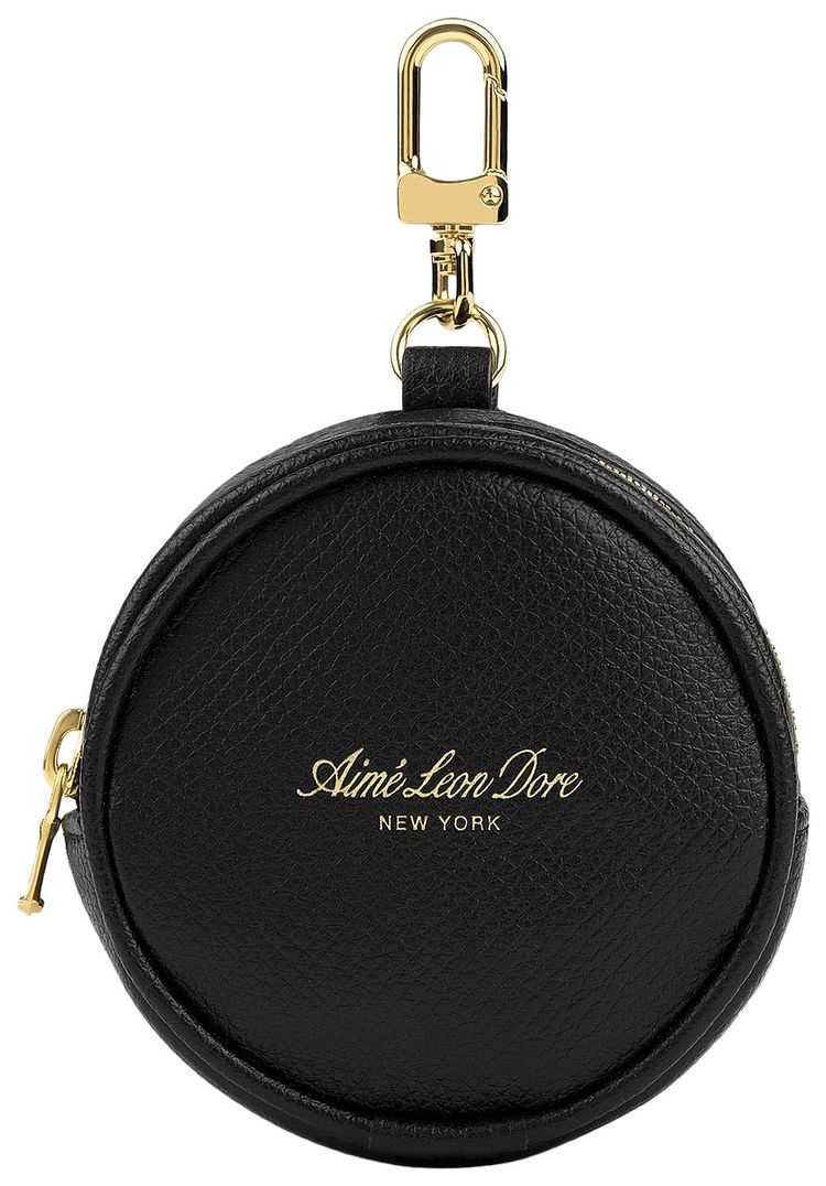 Aime Leon Dore Full Grain Leather Keychain Pouch Black