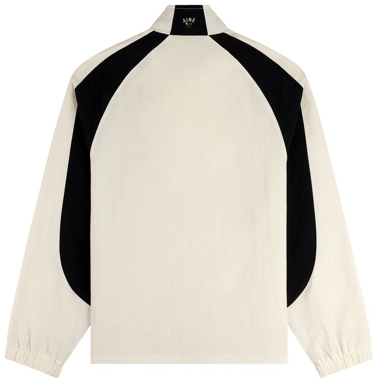 Aime Leon Dore Crest Nylon Half Zip Pullover Coconut Milk