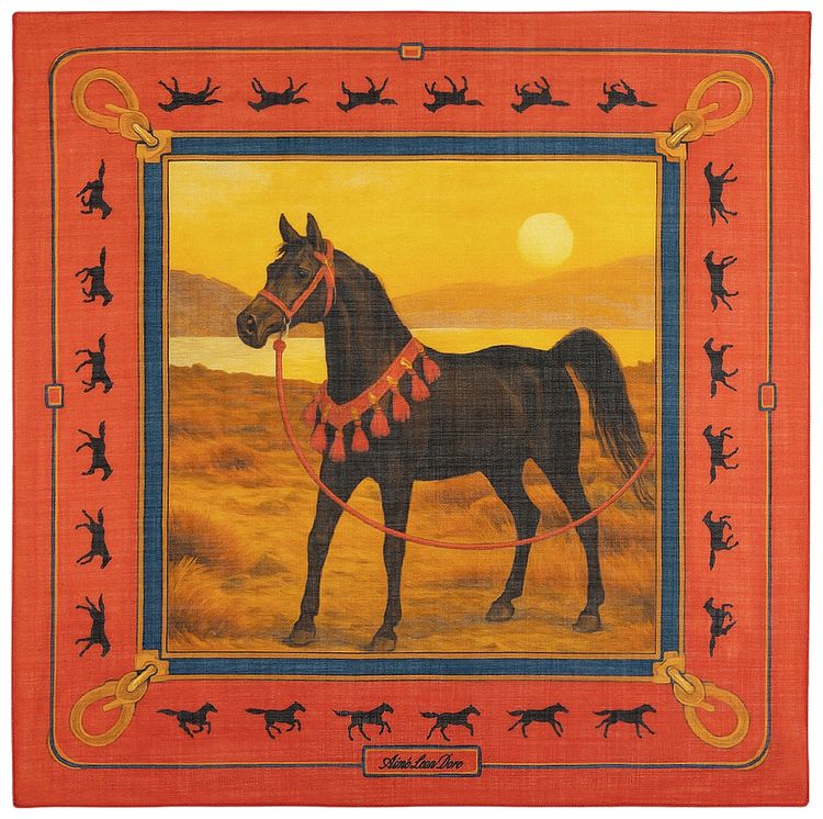 Aime Leon Dore Bayard Silk Bandana Equestrian Red