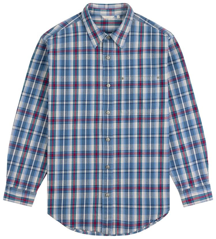 Aime Leon Dore Plaid Work Shirt Blue Plaid