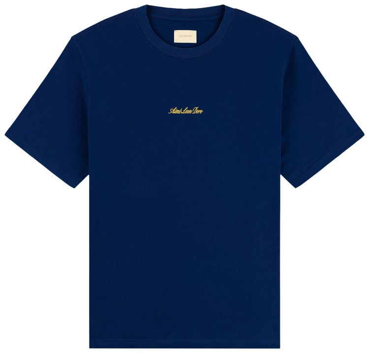Aime Leon Dore Embroidered Logo Tee Navy Peony