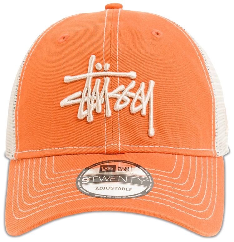 Stussy 9twenty Washed Basic Trucker Tangerine