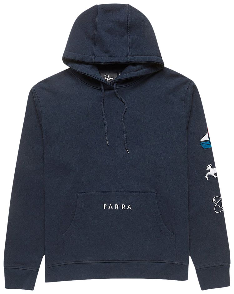 Parra Paper Dog Systems Hooded Sweatshirt Navy