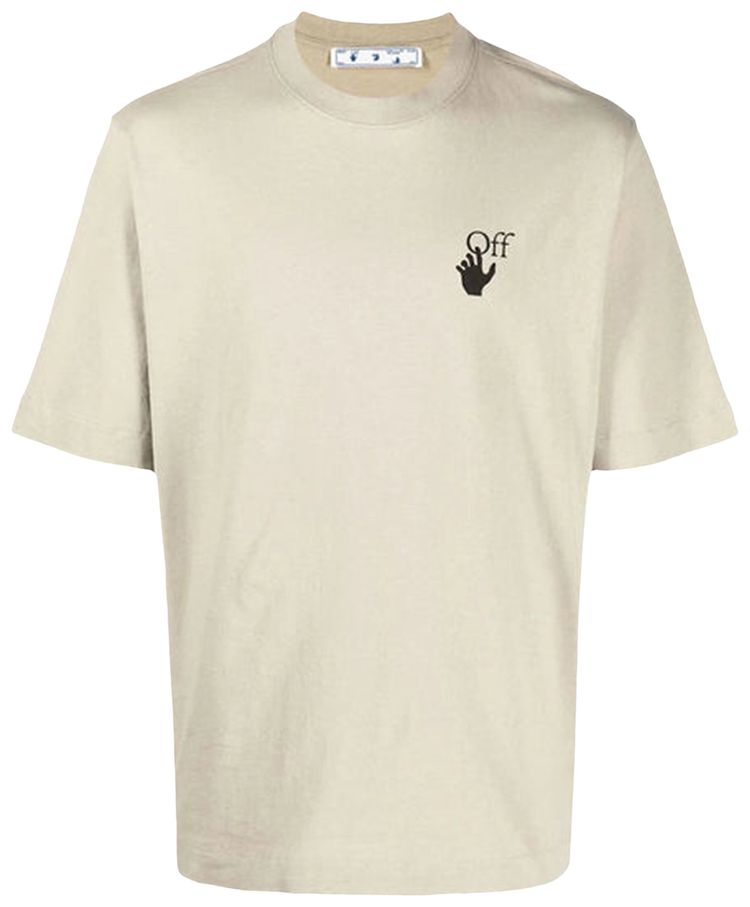Off White Bubble Arrow Skate Tee Abbey Stone