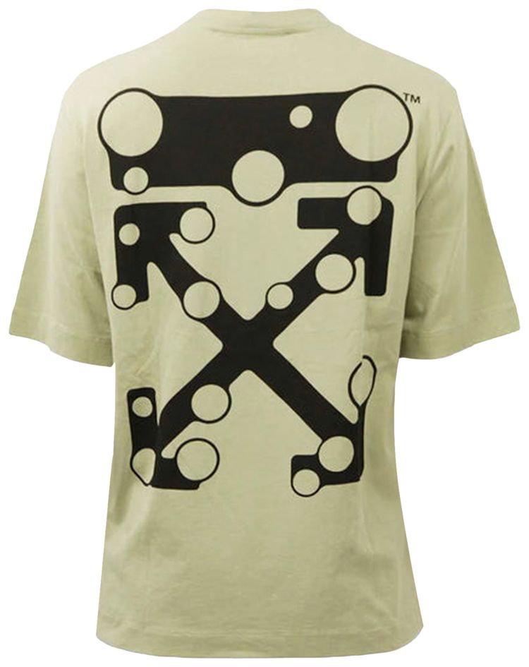 Off White Bubble Arrow Skate Tee Abbey Stone