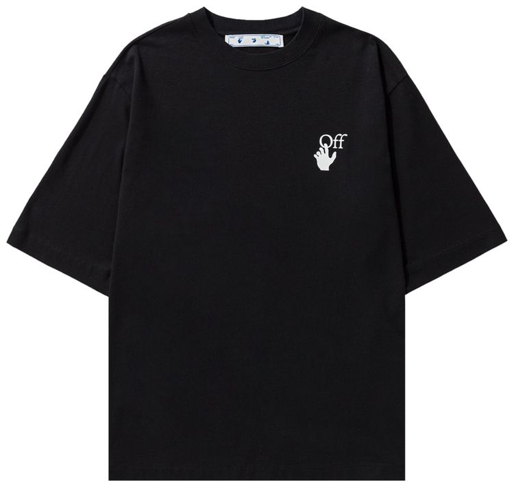 Off White Cut Here Arrow Skate Tee BlackWhite