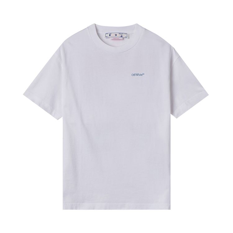 Off White Blurred Arrows Casual Tee WhiteMulticolor