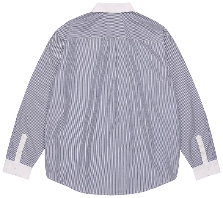 Denim Tears Andre Leon Talley Two Tone Button Up Shirt Blue