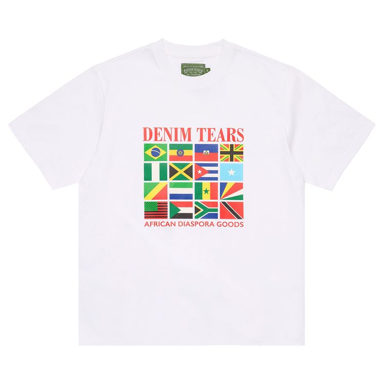 Denim Tears Diaspora Flags Tee White