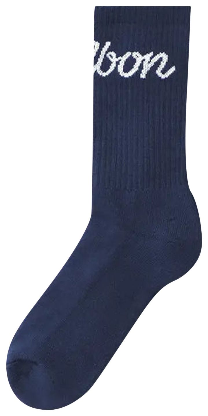 Malbon Bon Script Sock Navy