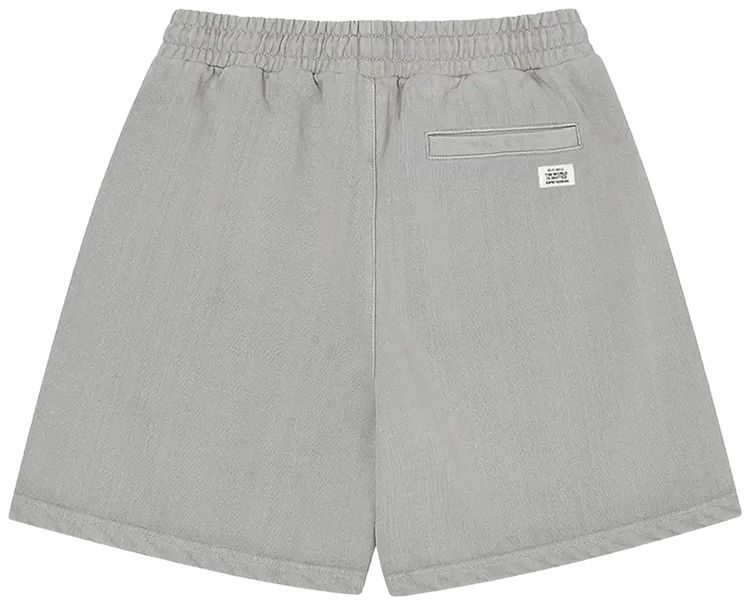 Kompakt Record Bar Washed Embroidered Shorts Grey