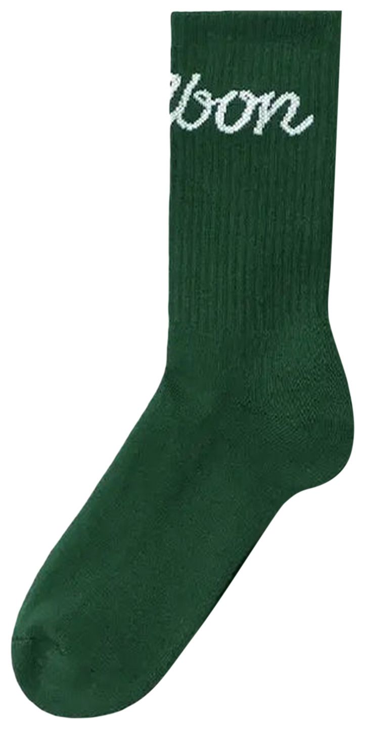 Malbon Bon Script Sock Green
