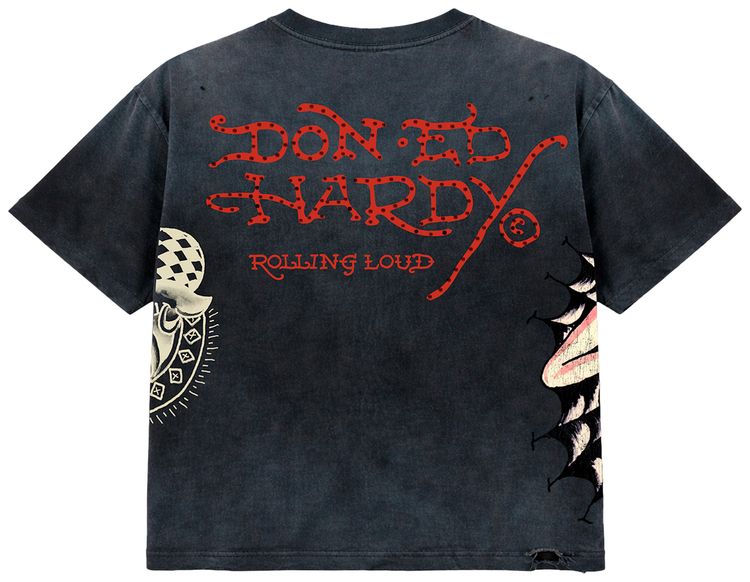 Rolling Loud x Ed Hardy Play Hard Tee Black