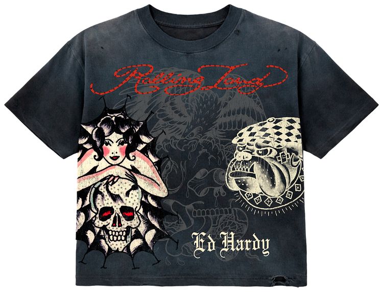 Rolling Loud x Ed Hardy Play Hard Tee Black