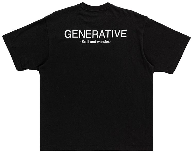 And Wander Krell Monochrome Short Sleeve By Masayoshi Suzuki Tee Black