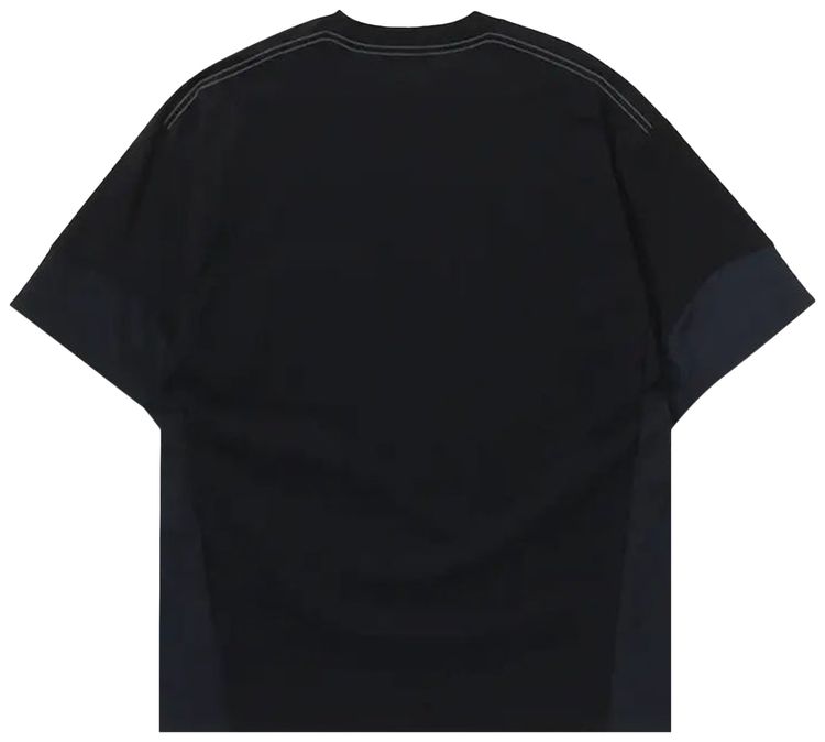 And Wander Combi Short Sleeve Tee Black