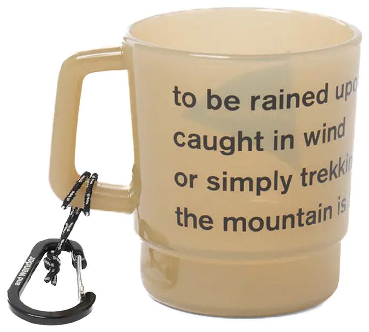 And Wander Logo Mug Beige