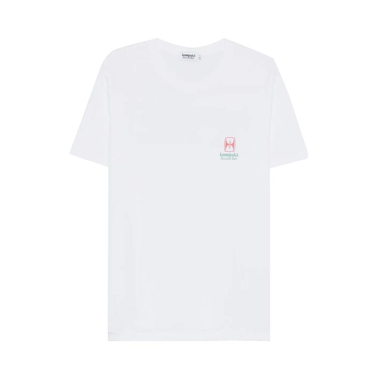 Kompakt Record Bar Small Basic Logo Tee WhiteBlack