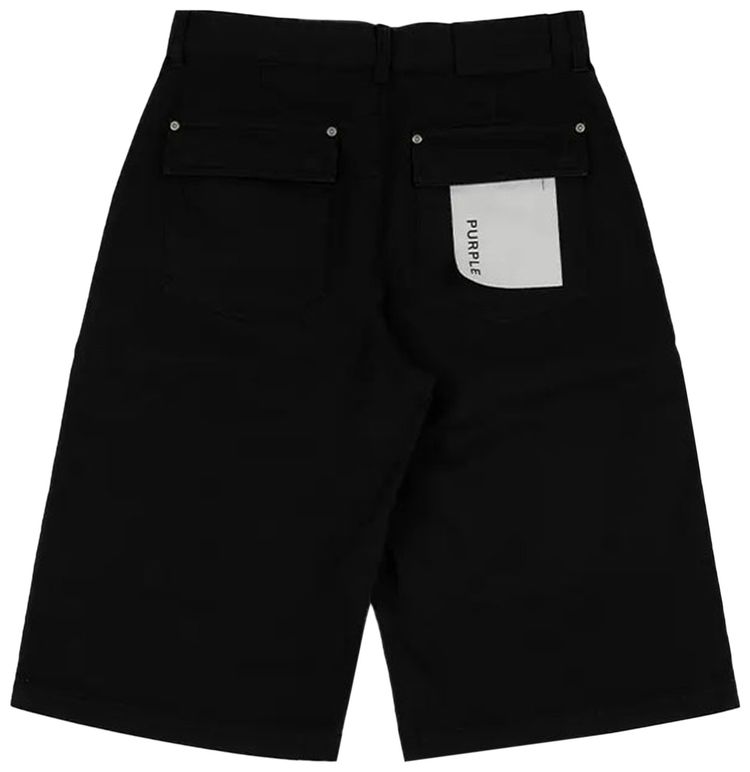 PURPLE BRAND Big Cargo Short Black