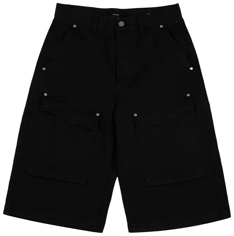 PURPLE BRAND Big Cargo Short Black