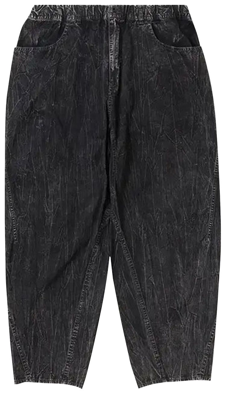 And Wander Bleach Twill Wide Pants Black