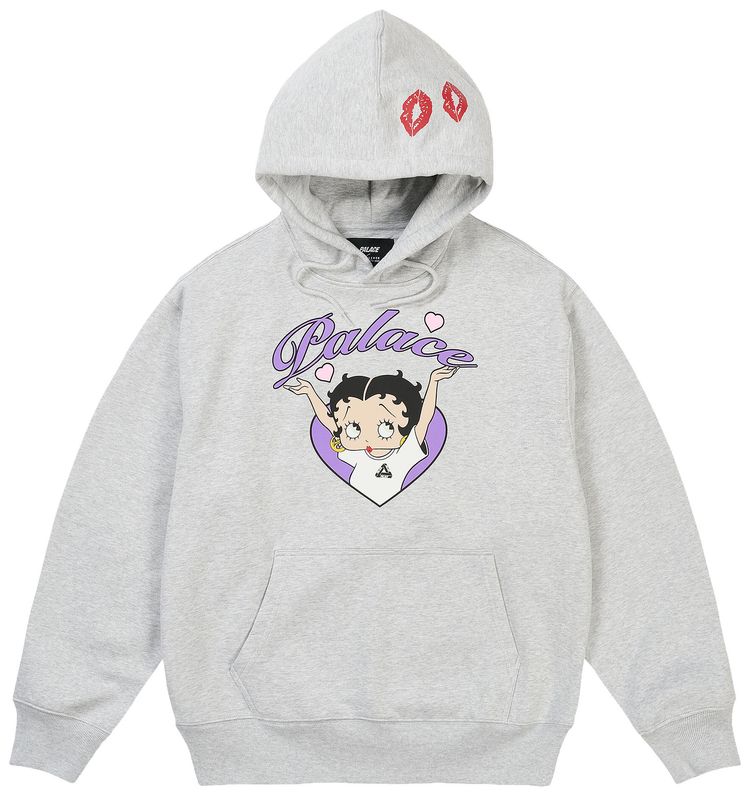 Palace Betty Boop Hood Grey Marl