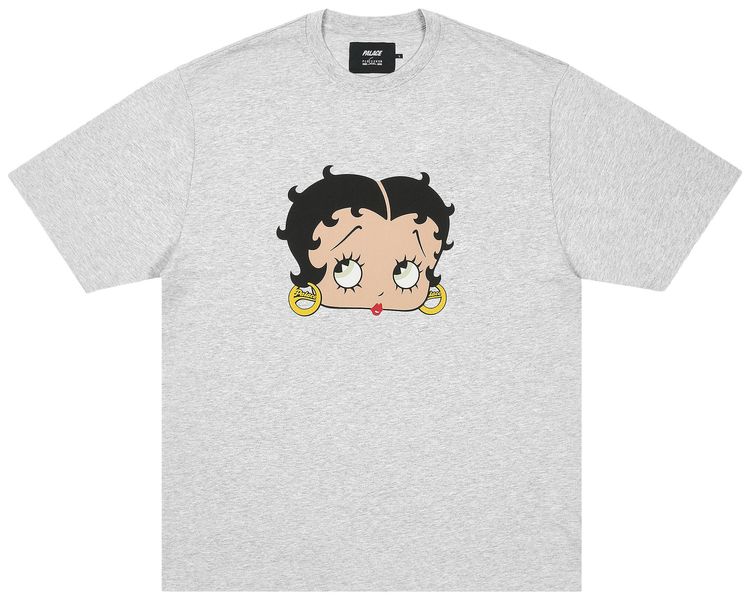 Palace Betty Boop T Shirt Grey Marl