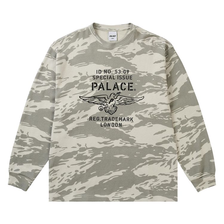 Palace Dove Stamp Waffle Long Sleeve Snow Camo