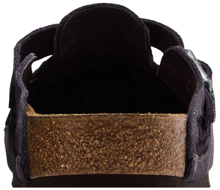 Kith x Birkenstock Boston Braided Rabbit Grey