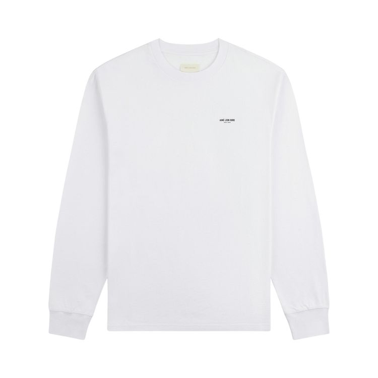 Aime Leon Dore Long Sleeve Micro Logo Tee Bright White