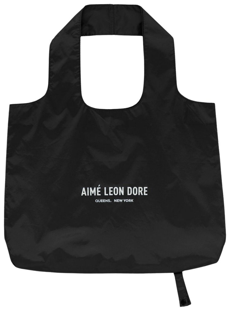 Aime Leon Dore Packable Logo Tote Jet Black