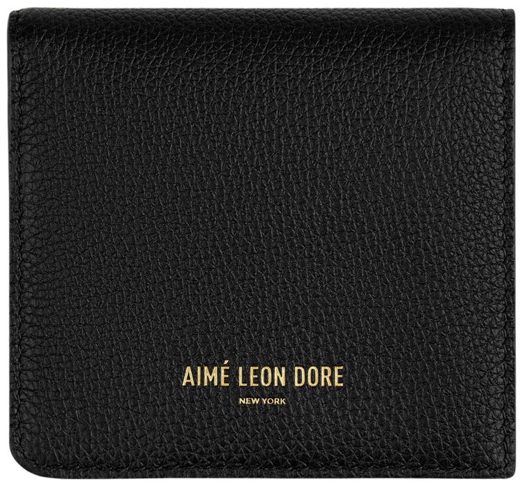 Aime Leon Dore Leather Bi Fold Wallet Jet Black