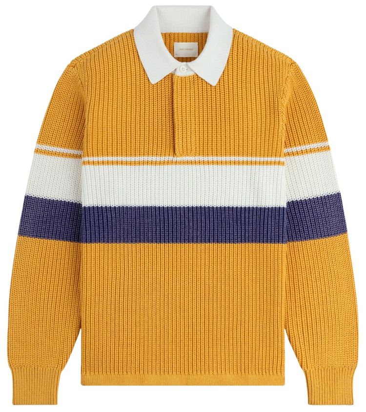 Aime Leon Dore Striped Knit Rugby Daffodil