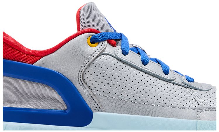 Air Jordan DAY1 EO GS Metallic SilverLight CrimsonGlacier BlueGame Royal
