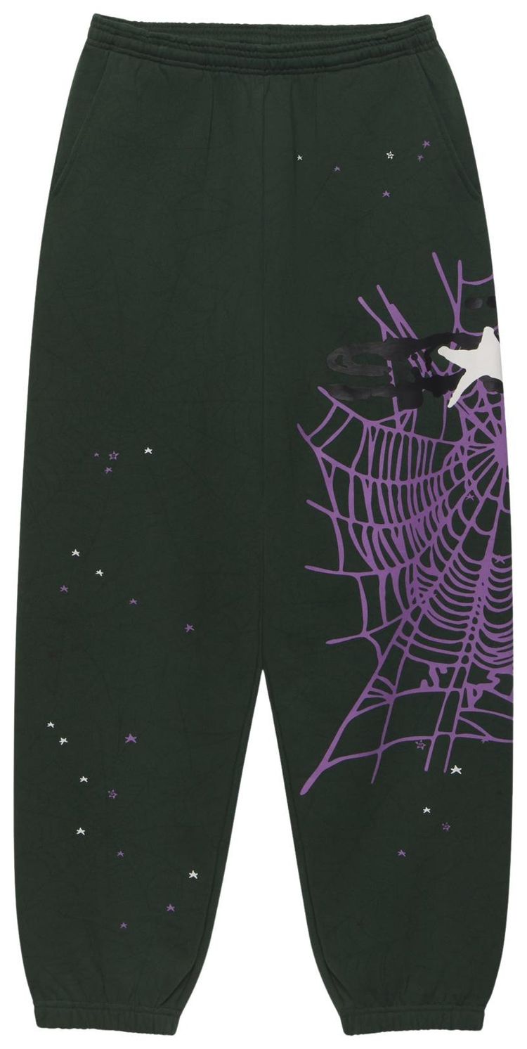 Sp5der Heavy Web Sweatpant Dark Green