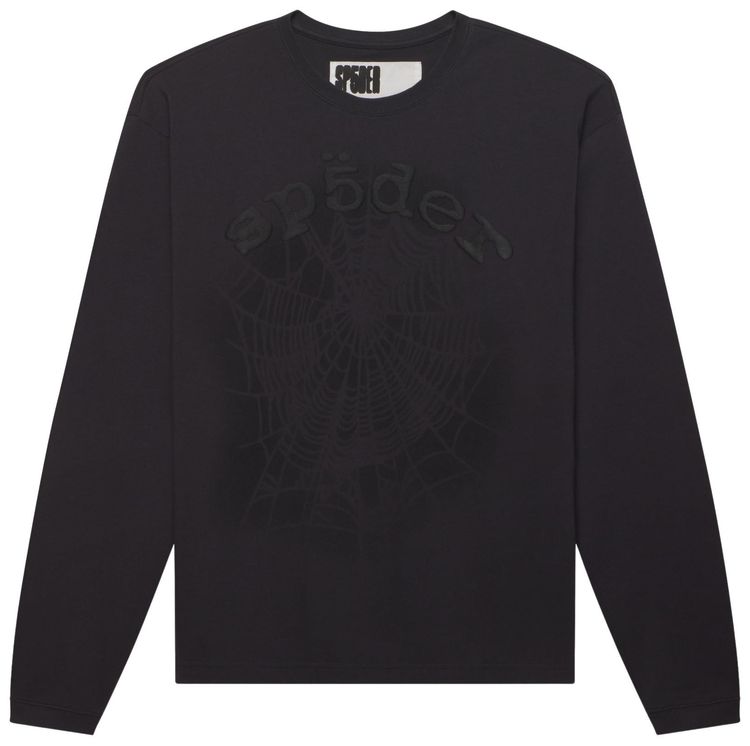 Sp5der Distressed OG Web V2 Long Sleeve Granite